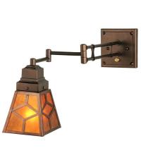 Meyda Blue 108400 - 5-14" Wide Diamond Craftsman Swing Arm Wall Sconce