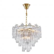 Artcraft AC12101BR - Sophia 16 Light Chandelier, Brass with Tronchi Style Glassware