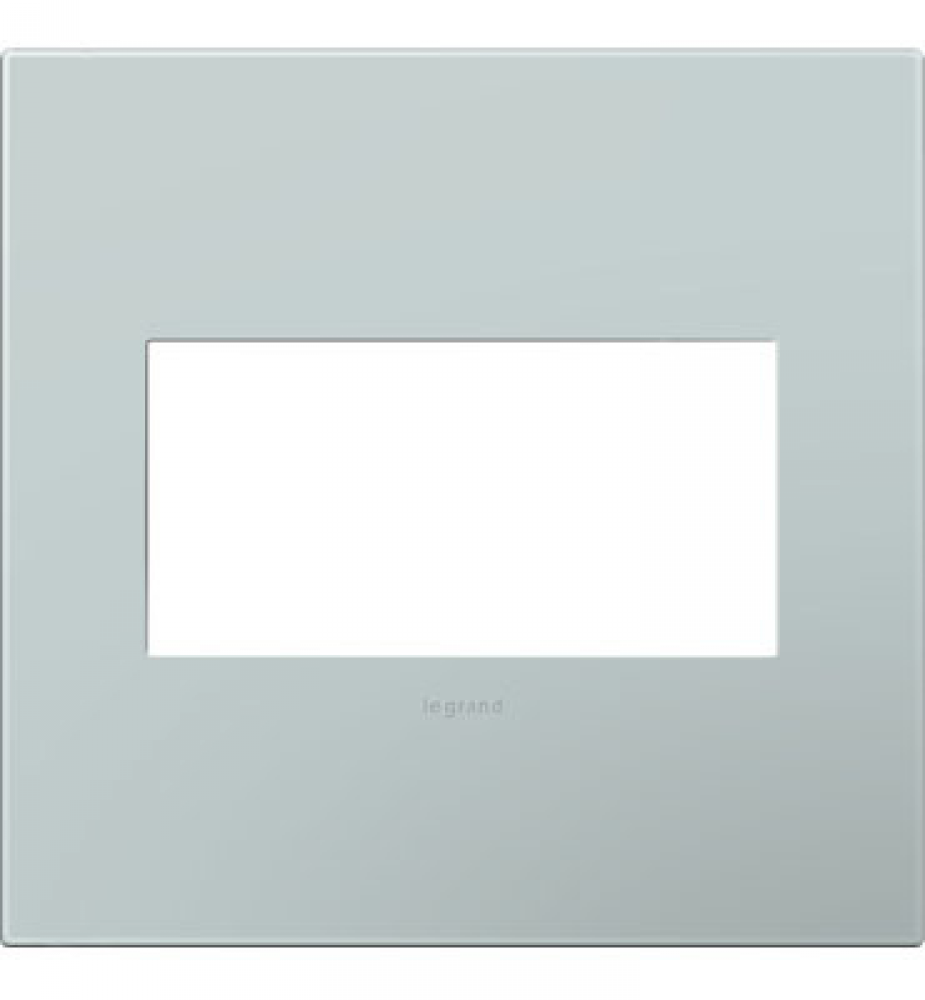 adorne® Pale Blue Two-Gang Screwless Wall Plate with Microban®