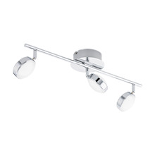 Eglo 95631A - 3 LT LED Track Light w/ Chrome Finish & Satin Acrylic Adjustable Shades