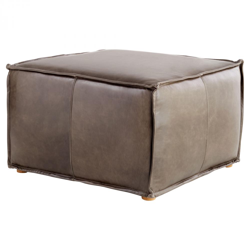 Lusso Square Pouf - Grey