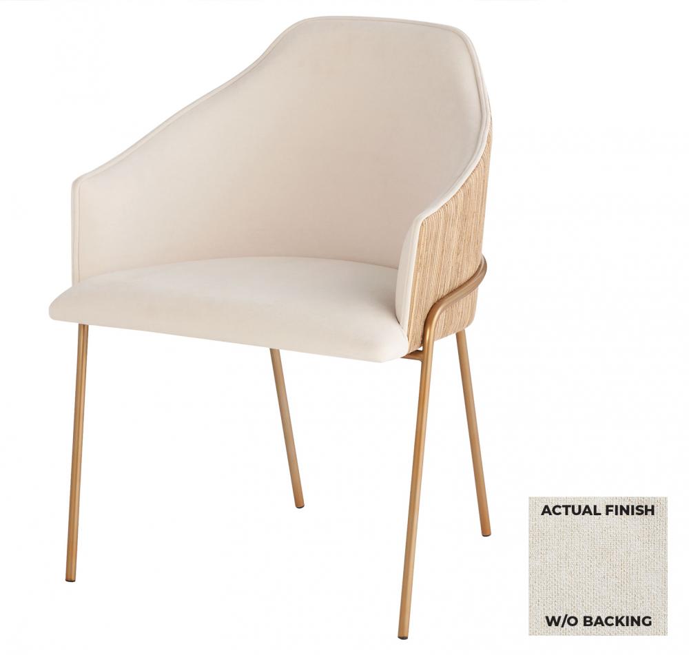 Menfis Dining Chair Off-White Chenille Basket Weave