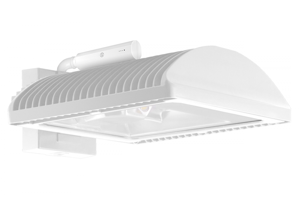 WALLPACKS 12753 LUMENS LPACK FLAT WALLMOUNT LIGHTCLOUD CONTROLLER 105W LED TYPE II 120V-277V 0-10V