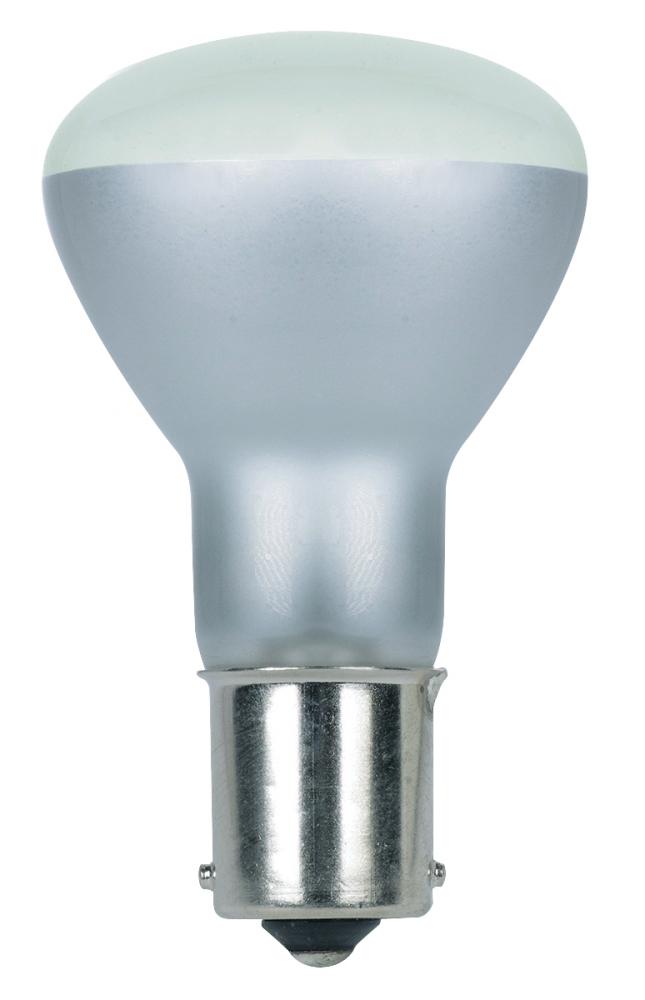 20.2 Watt miniature; R12; 300 Average rated hours; Bayonet Single Contact Base; Frosted; 28 Volt