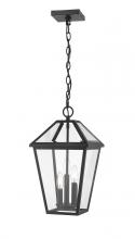 Z-Lite 579CHB-BK - 3 Light Outdoor Chain Mount Ceiling Fixture