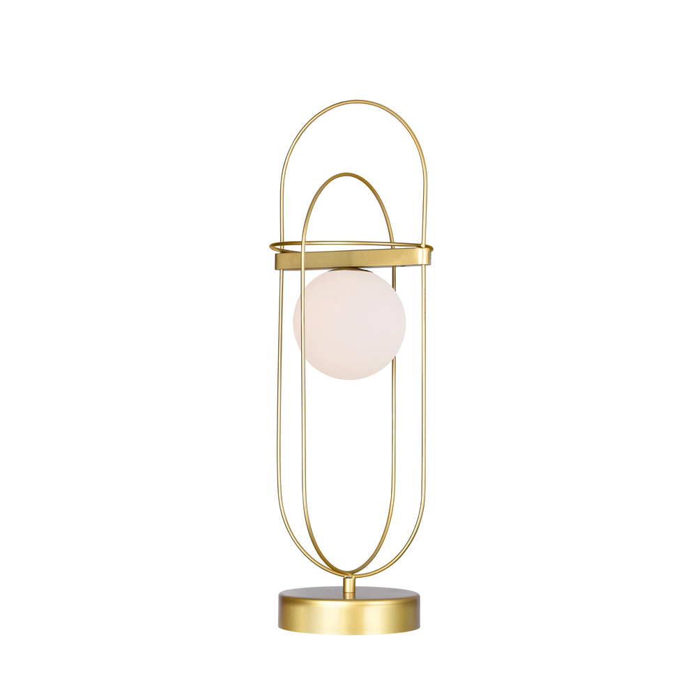 Orbit 1 Light Lamp With Medallion Gold Finish