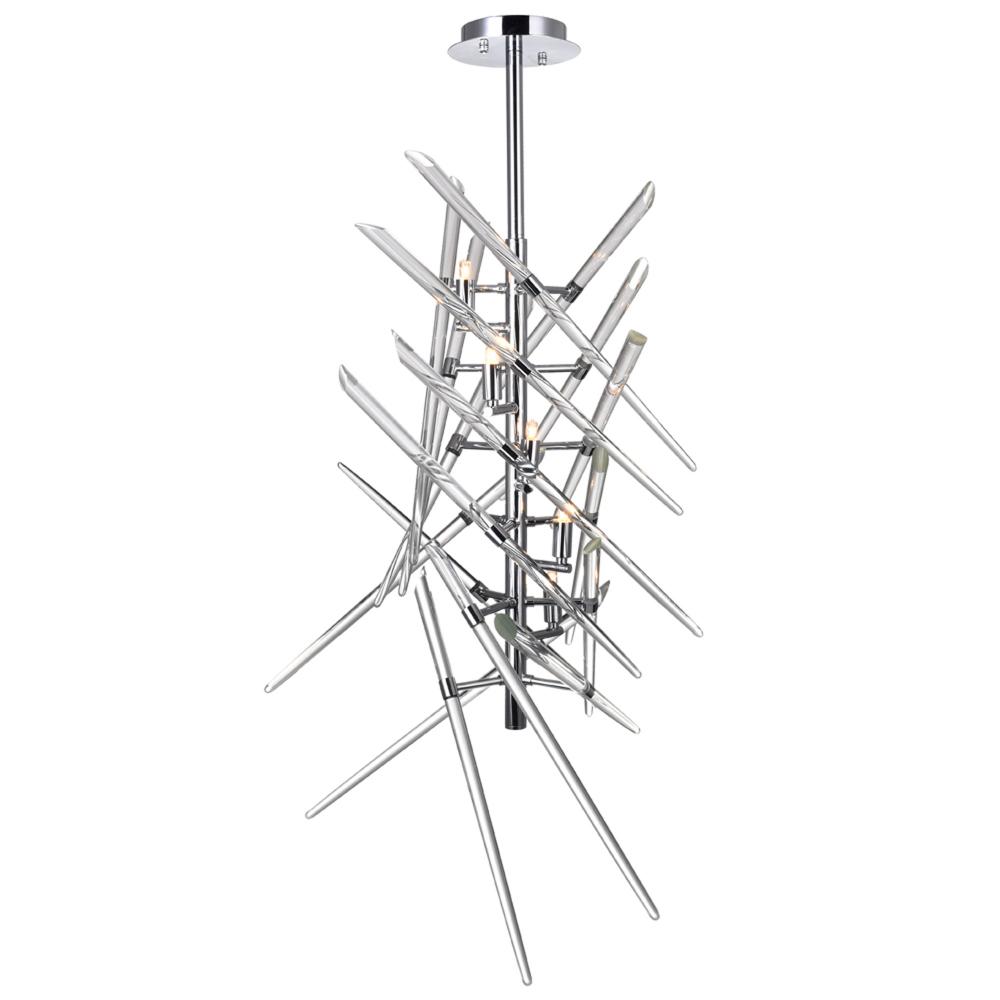 Icicle 5 Light Mini Chandelier With Chrome Finish