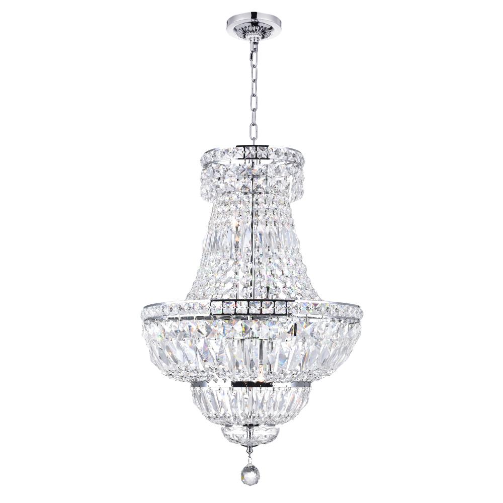 Stefania 8 Light Down Chandelier With Chrome Finish