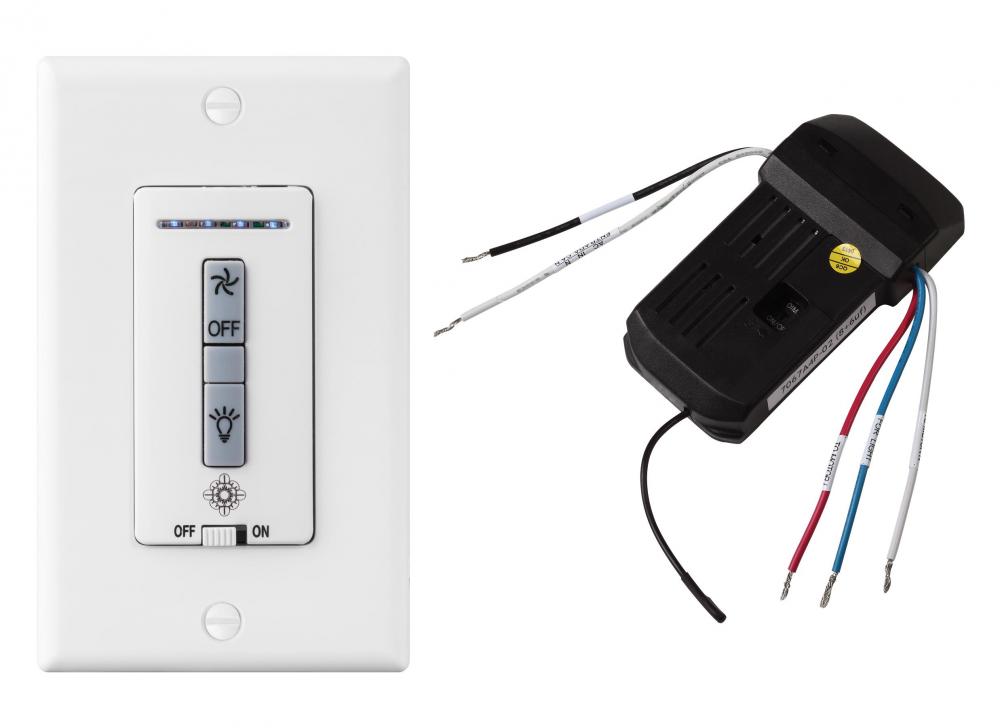 Hardwired Wall Remote Control/Receiver. Fan Speed and Downlight Control. (Non-Reversing)