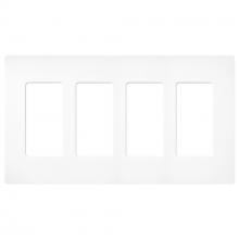 Lutron Electronics SC-4-BW - SATIN WALLPLATE 4G BW