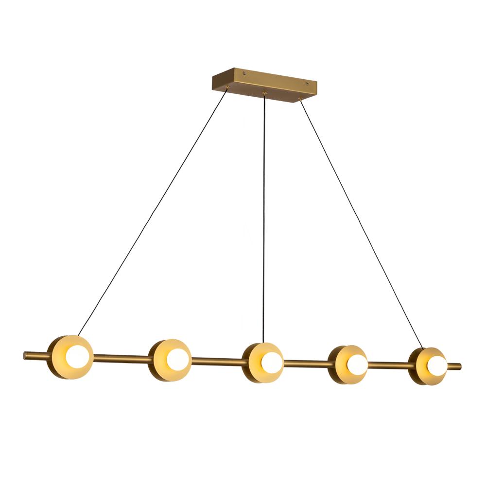 Elixir 48-in Brushed Gold LED Linear Pendant