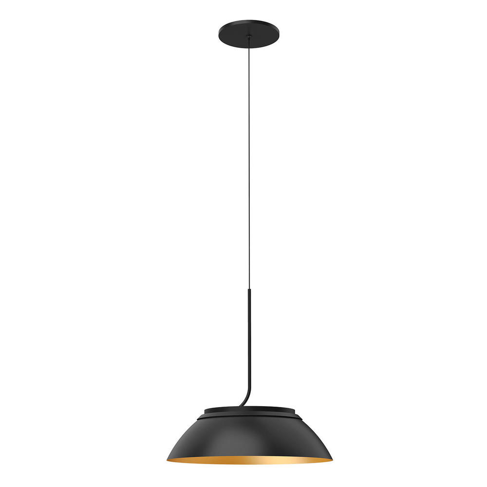 Magellan 12-in Black/Gold LED Pendant