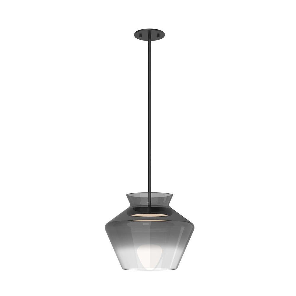 Trinity 13-in Black/Smoked LED Pendant