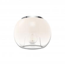 Kuzco Lighting Inc FM57508-CH/OP - Samar 8-in Chrome/Opal Glass 1 Light Flush Mount