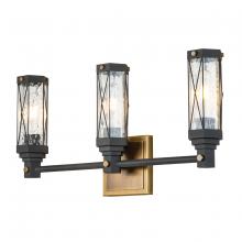  BB81000ATB-3 - Abbey 3 Light Bath Lighting In Black And Brass