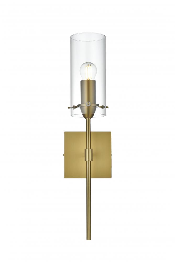 Elsreth 4.5 inch Wall Sconce Clear Shade in Satin Gold