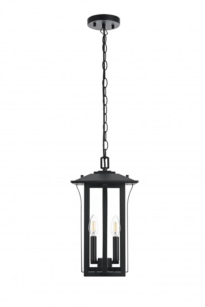 Thayer 7 inch Outdoor Pendant in Black