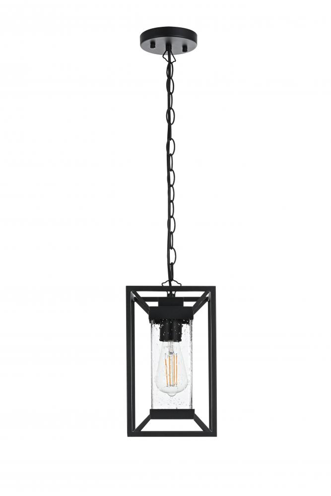 Willington 7 inch Outdoor Pendant in Black