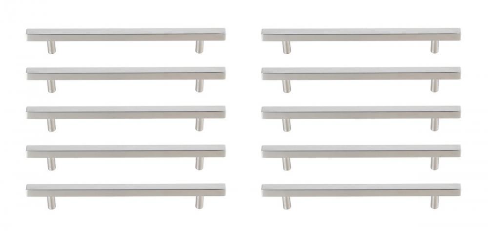 Dior 7-9/16" Center to Center Brushed Nickel Bar Pull Multipack (Set of 10)