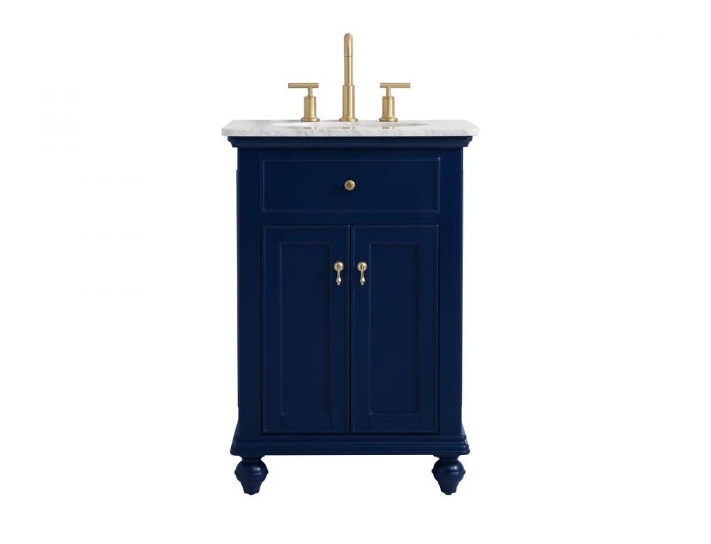 24 inch Single bathroom vanity in blue