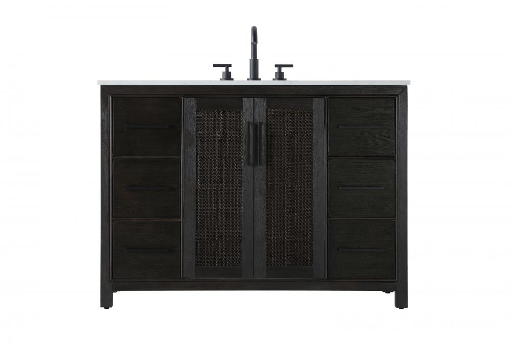 48 inch Single Bathroom Vanity in Chocolate Oak