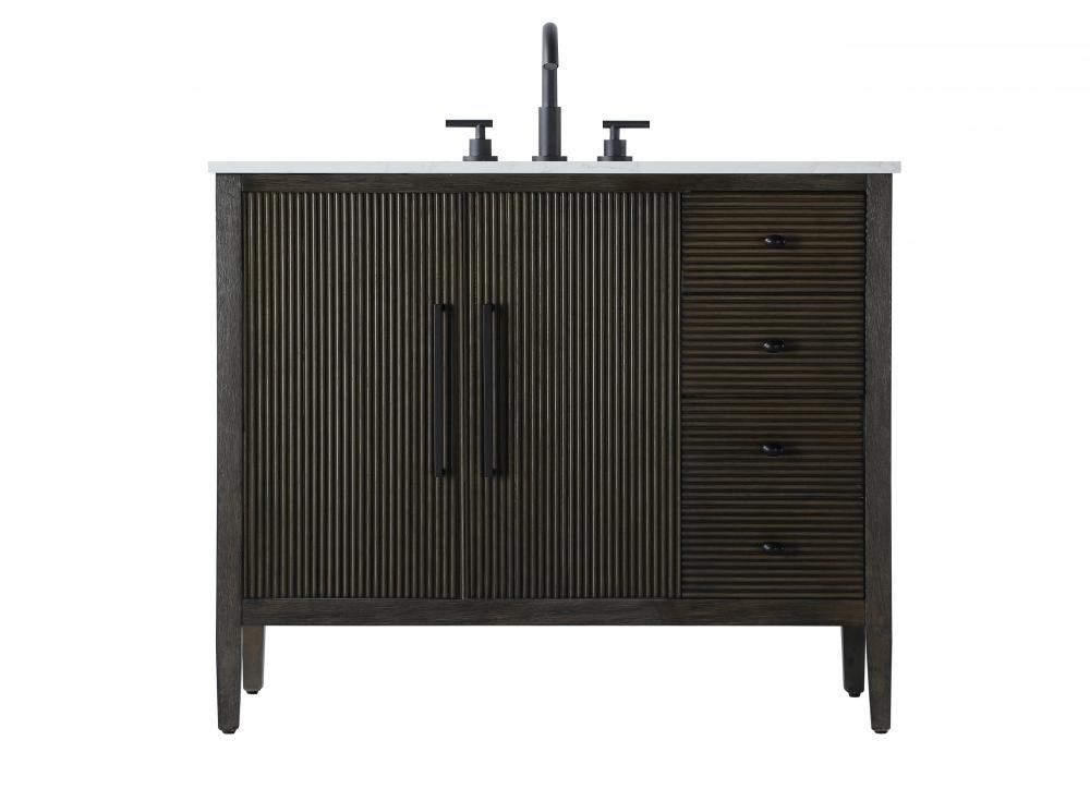 42 inch Single Bathroom Vanity in Chocolate Oak