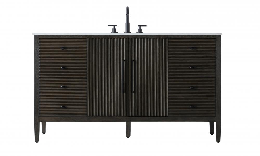 60 inch Single Bathroom Vanity Inchocolate Oak