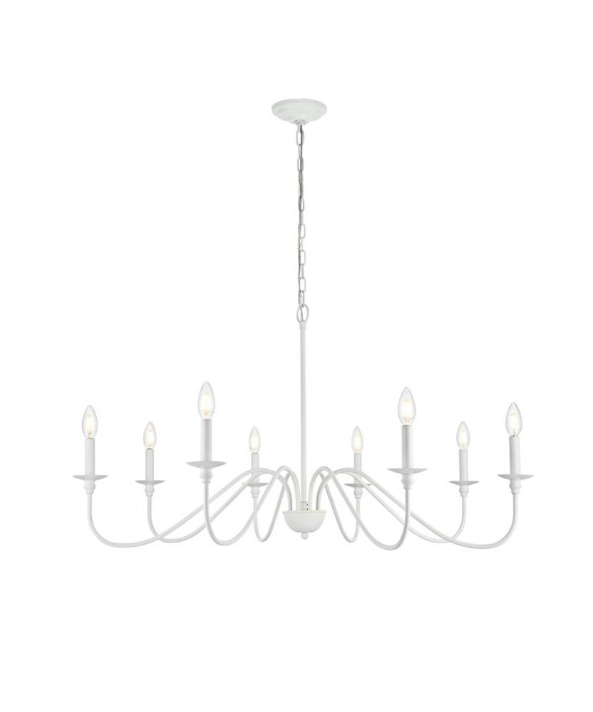 Rohan 42 Inch Chandelier in White