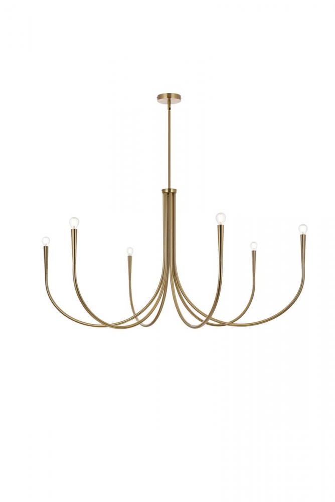 Layne 55 Inch Chandelier in Gold