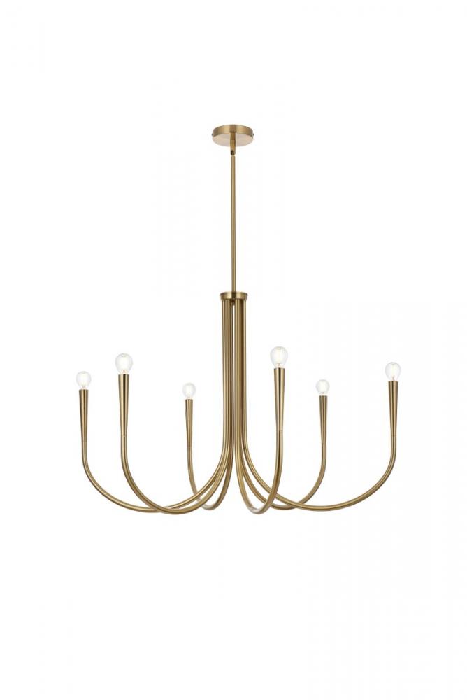 Layne 36 Inch Chandelier in Gold