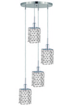 Elegant 1284D-R-S-CL/SA - Mini 4 light Chrome Pendant