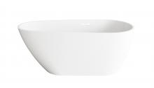 Elegant BT30259GW-WHT - 59 inch Bathtub in Glossy White with Polished White Trim