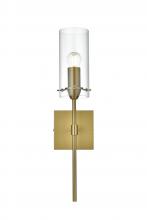 Elegant LD2361SG - Elsreth 4.5 inch Wall Sconce Clear Shade in Satin Gold