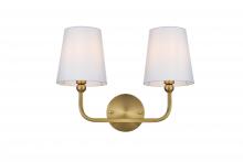 Elegant LD7322W16SG - Senna 16 inch Wall Sconce in Satin Gold