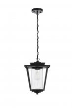 Elegant OD305H15BK - York 7 inch Outdoor Pendant in Black