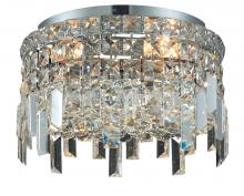 Elegant V2031F12C/RC - Maxime 4 Light Chrome Flush Mount Clear Royal Cut Crystal