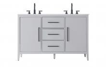 Elegant VF29354DGR - 54 inch Double Bathroom Vanity in Grey