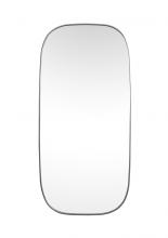 Elegant MR2B3672SIL - Metal Frame Oval Mirror 36x72 Inch in Silver