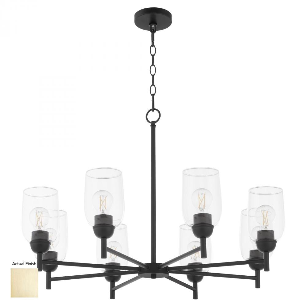 Wallinger 8 Light Chandelier, Aged Brass