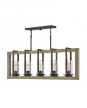 Hinkley 20035WB - Hinkley Lighting Riverwood Series 20035WB Interior/Exterior Linear Chandelier